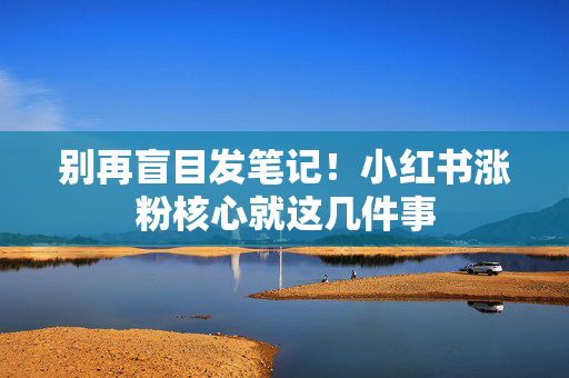 别再盲目发笔记！小红书涨粉核心就这几件事